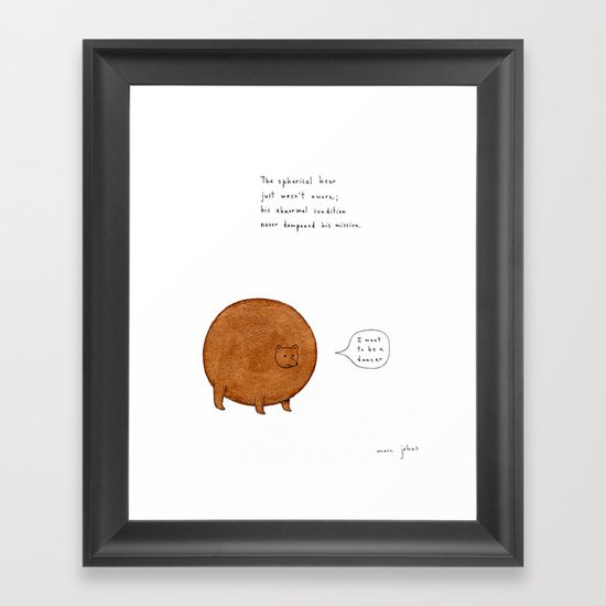 the spherical bear Framed Art Print