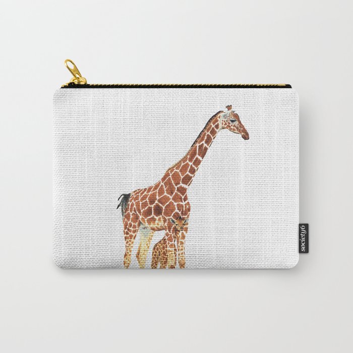 Giraffe Art - A Mother's Love - By Sharon Cummings Carry-All Pouch