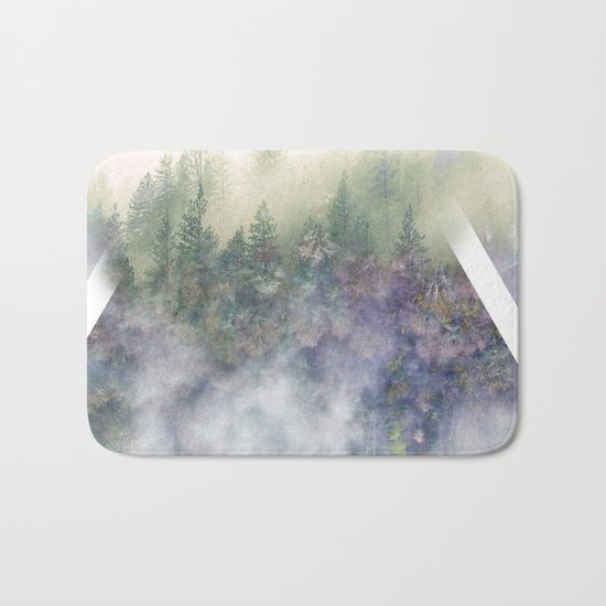 Foggy Mountains Bath Mat