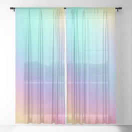 Soft Colors Gradient Sheer Curtain