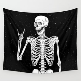 Rock and Roll Skeleton Design Wall Tapestry