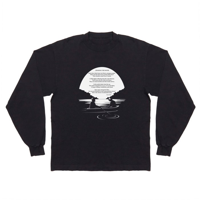 Crossing the Water (poem) by Sylvia Plath Long Sleeve T Shirt by