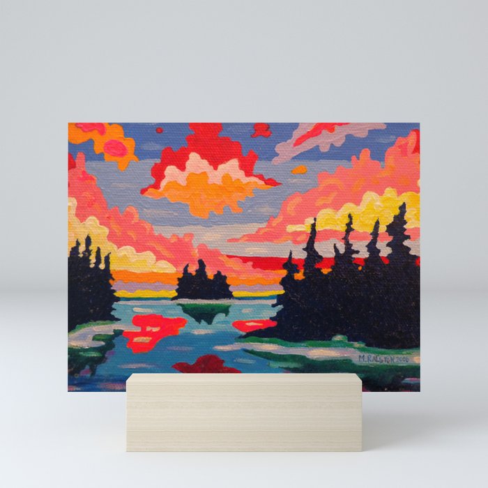 Northern Sunset Surreal Mini Art Print