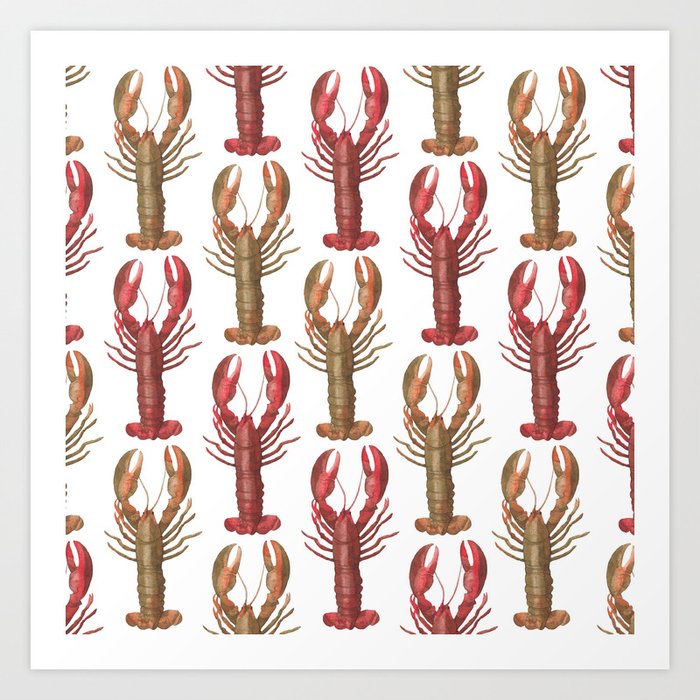 Lobsters Art Print