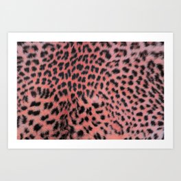 Pink leopard print Art Print