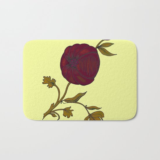 simple decorative pomegranate 3 Bath Mat