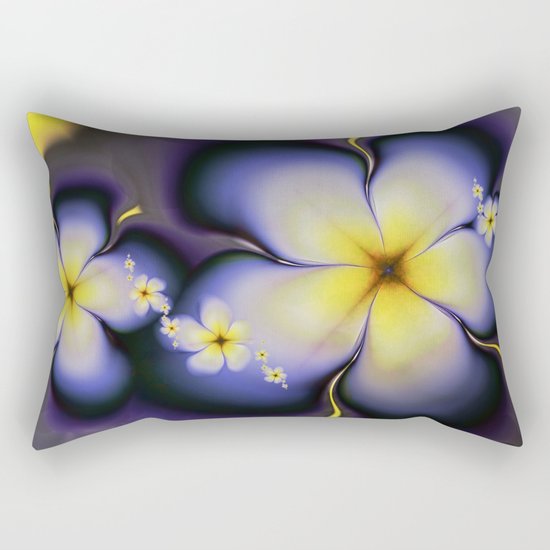 Petite Fleur Jaune Fractal Rectangular Pillow