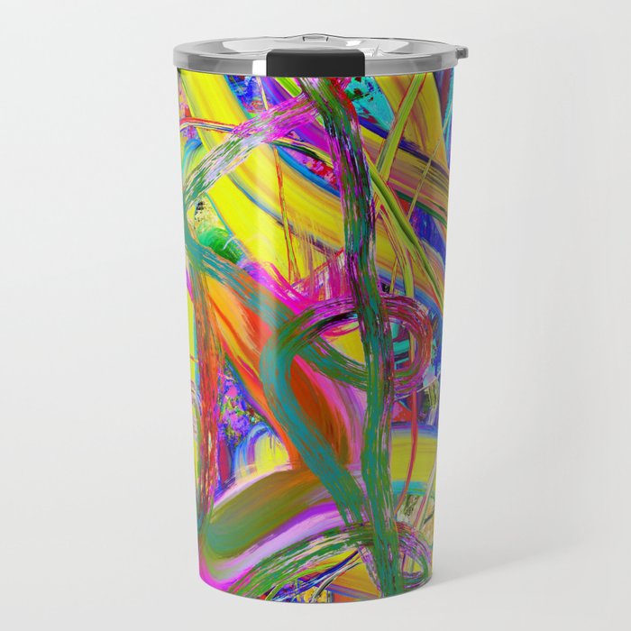 Abstract expressionist painting. Contemporary Art.  Travel Mug