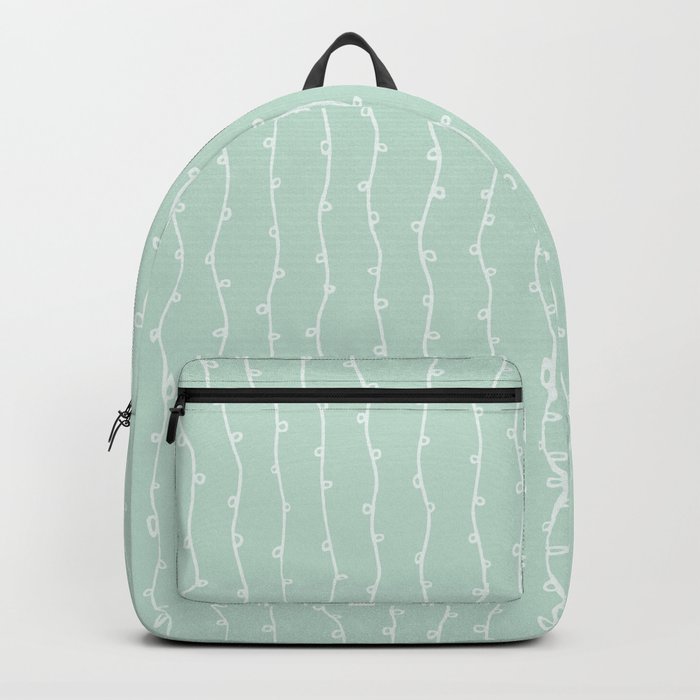 Willow Stripes - Sea Foam Green Backpack
