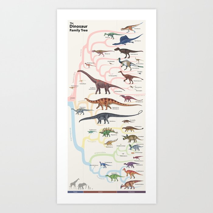 The Dinosaur Family Tree Kunstdrucke