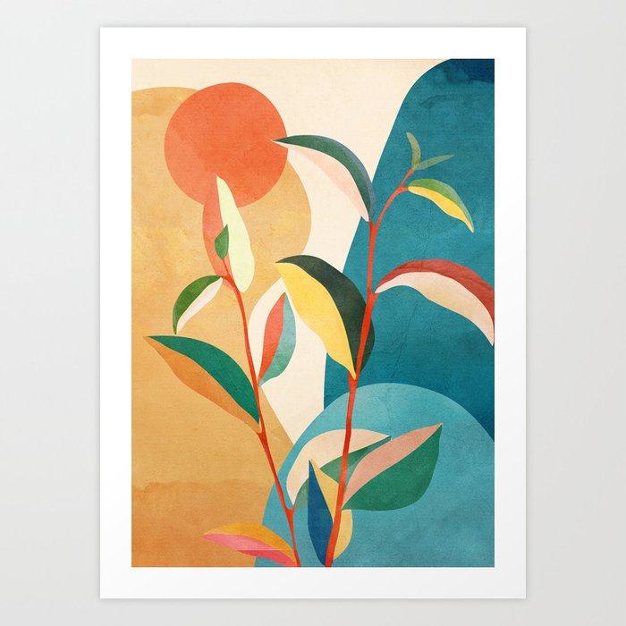 Colorful Branching Out 16 Art Print