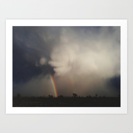 Fist Cloud Rainbows Art Print