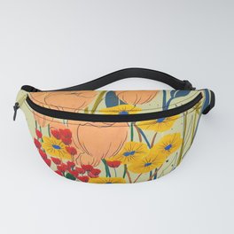 Yellow Wildflowers Fanny Pack | Floralart, Floraldrawing, Redflowers, Painting, Flowerart, Wildflowers, Wildflowerdrawing, Orangeflowers, Flowerdrawing, Yellowflowers 