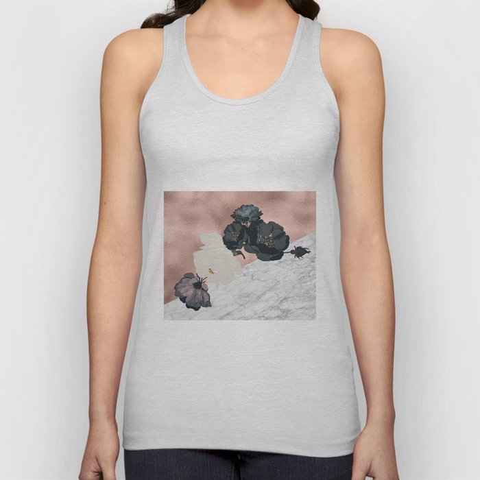 Floral marble rose gold Unisex Tank Top Floral marble rose gold Unisex Tank Top