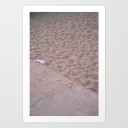 Cheese Balls on the Beach Art Print