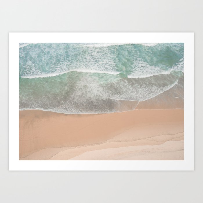 Atlantic Ocean Waves | Blue Sea Water in Portugal Art Print | Beach and Surf Travel Photography  Art Print