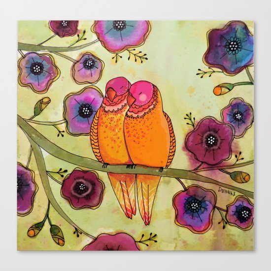 love birds Canvas Print