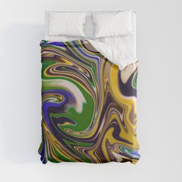 Dark Wavy Grunge Duvet Cover