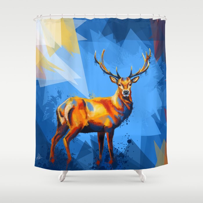 Deer in the Wilderness Shower Curtain