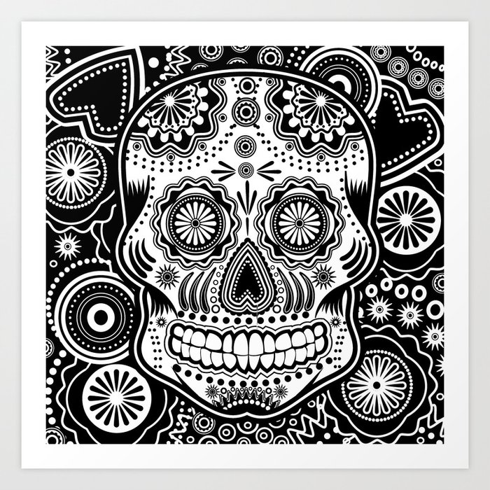 sugar skull Art Print