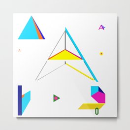 A project Metal Print | Triangle, Abstract, Geometric, Graphicdesign, Digital, Pattern, Vector, A 
