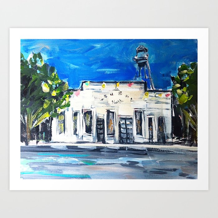 Gruene Hall Colored Lights Art Print