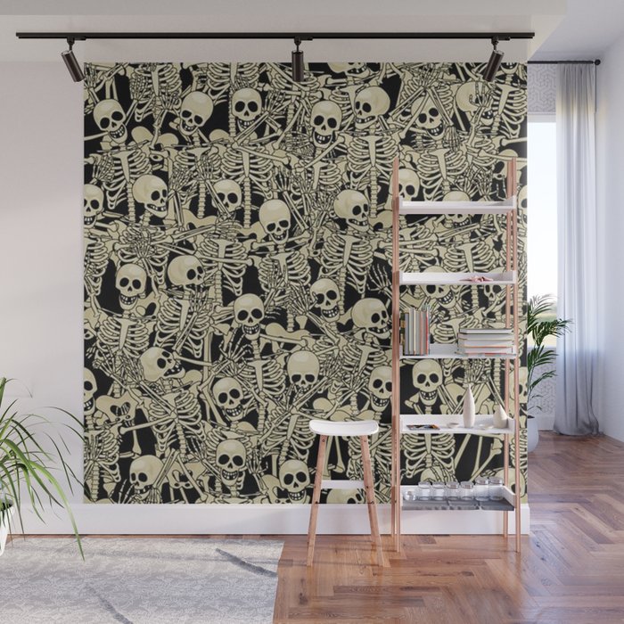 fun skeleton seamless Wall Mural