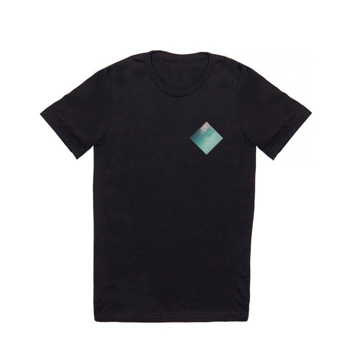 Fresh summer abstract background. Connecting dots, lens flare T Shirt