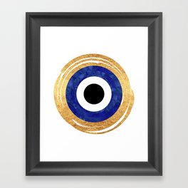 Modern Evil Eye Medallion Framed Art Print