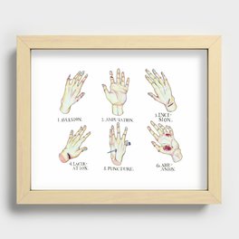 Open Wound Types Recessed Framed Print
