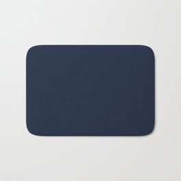 Minimalist deep blue - navy blue uni color Bath Mat