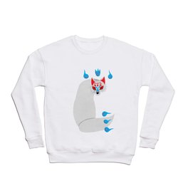 White Kitsune Crewneck Sweatshirt