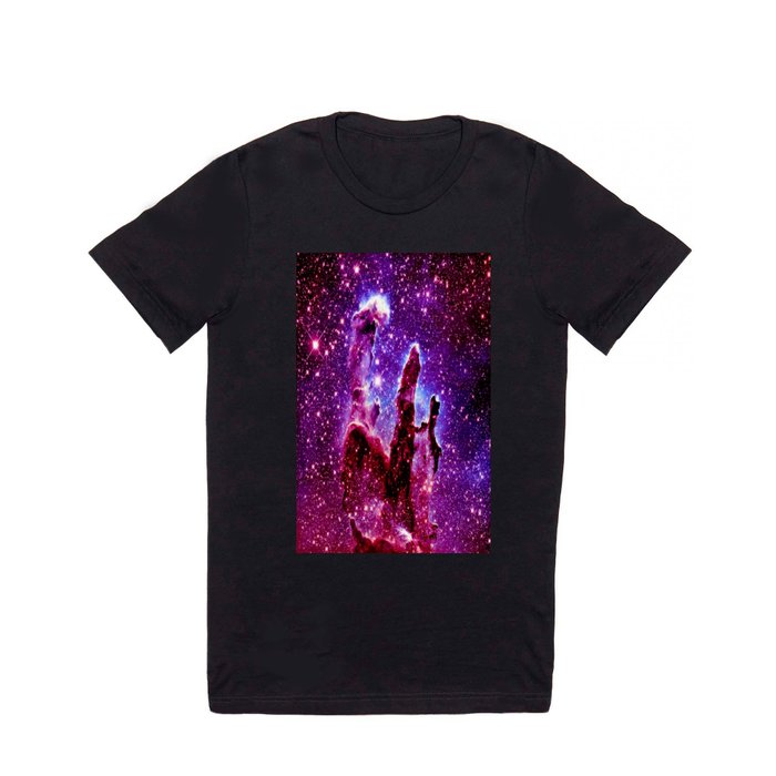 galaxy nebula : Pink & Purple pillars of creation T Shirt