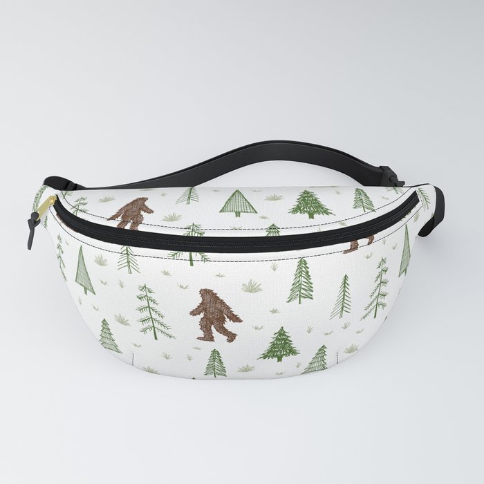 trees + yeti pattern in color Fanny Pack