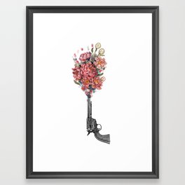 Flower gun Framed Art Print
