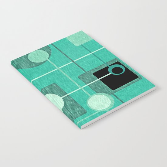 orbs and square emerald Notebook