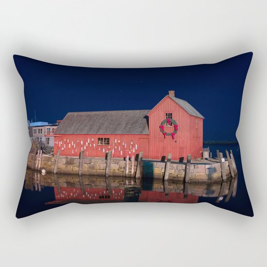 Motif #1 with Christmas Wreath Rectangular Pillow