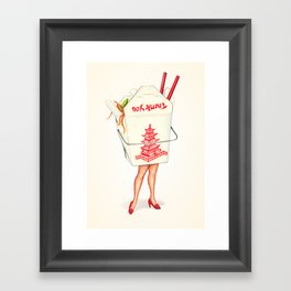 Chinese Takeout Pin-Up Framed Art Print