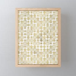 Geometric Lace – Gold Framed Mini Art Print