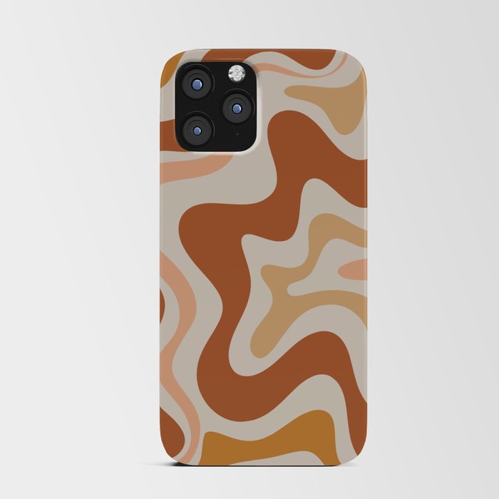 Liquid Swirl Abstract in Earth Tones iPhone Card Case