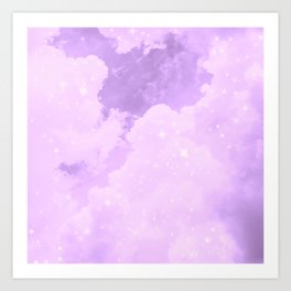 Purple Cloud Glimmer Art Print