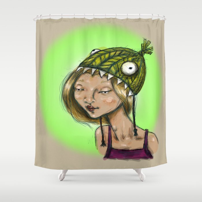Fish Hat Shower Curtain