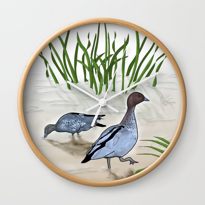 Australian Wood Duck Wall Clock