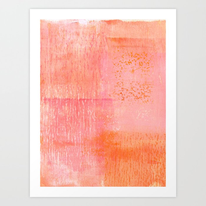 Surfaces 8 | Hot Orange & Pink Art Print