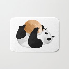 Panda with Pan de Sal Badematte | Panda, Gray, Black And White, Eating, Grey, Brown, Bite, Animal, Digital, Bread 