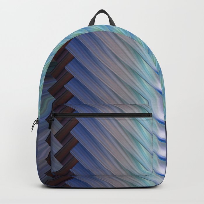 Feathered Blue Abstract Backpack