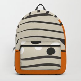 Blending In Backpack | Polkadots, Black And White, Minimalist, Pattern, Graphicdesign, Beach, Pop Art, Neutral, Digital, Abstract 