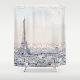 Paris Skyline, Eiffel Tower View, Travel Photography Shower Curtain