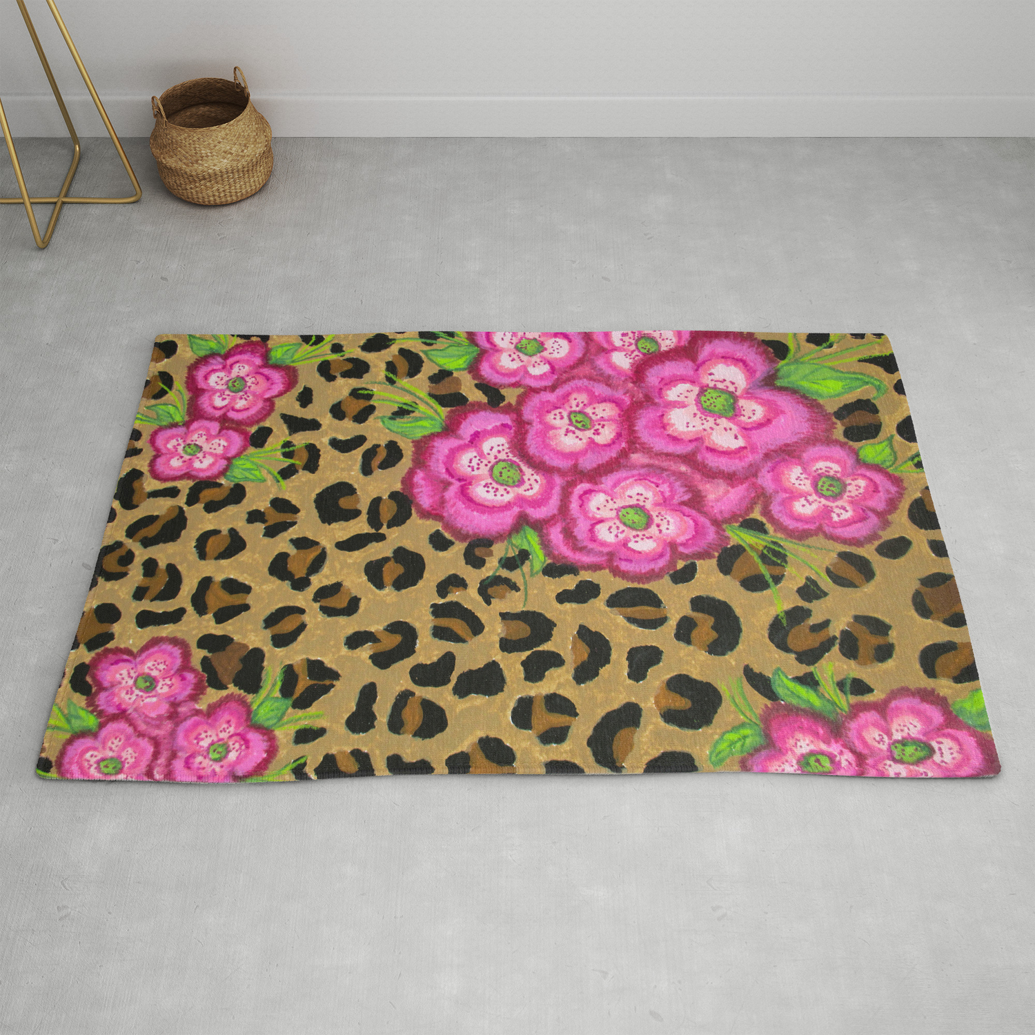 floral leopard print