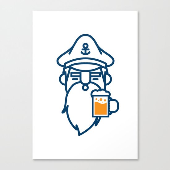 beard & beer Canvas Print